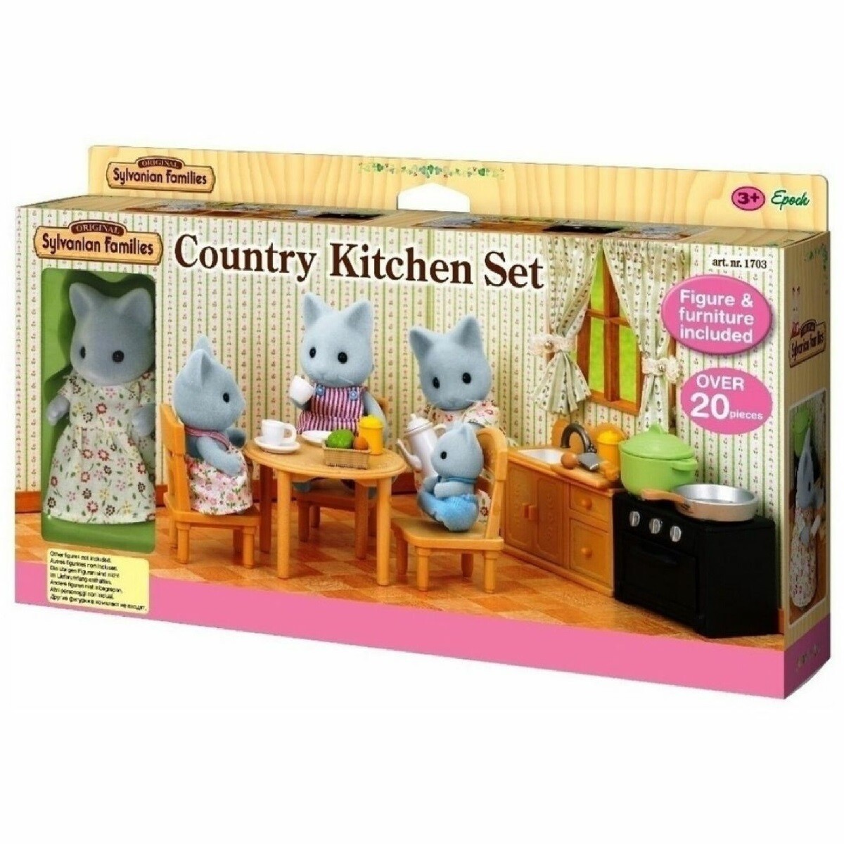 COUNTRY KITCHEN SET (WITH CAT MOTHER) - Único 