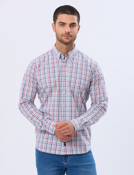 CAMISA SPORT A CUADROS Rojo