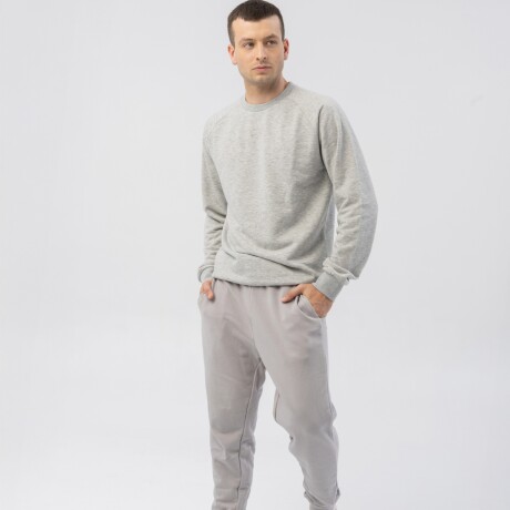 Buzo Menpi Alta Calidad Moda Hombre Cuello Redondo Deportivo Gris S/C