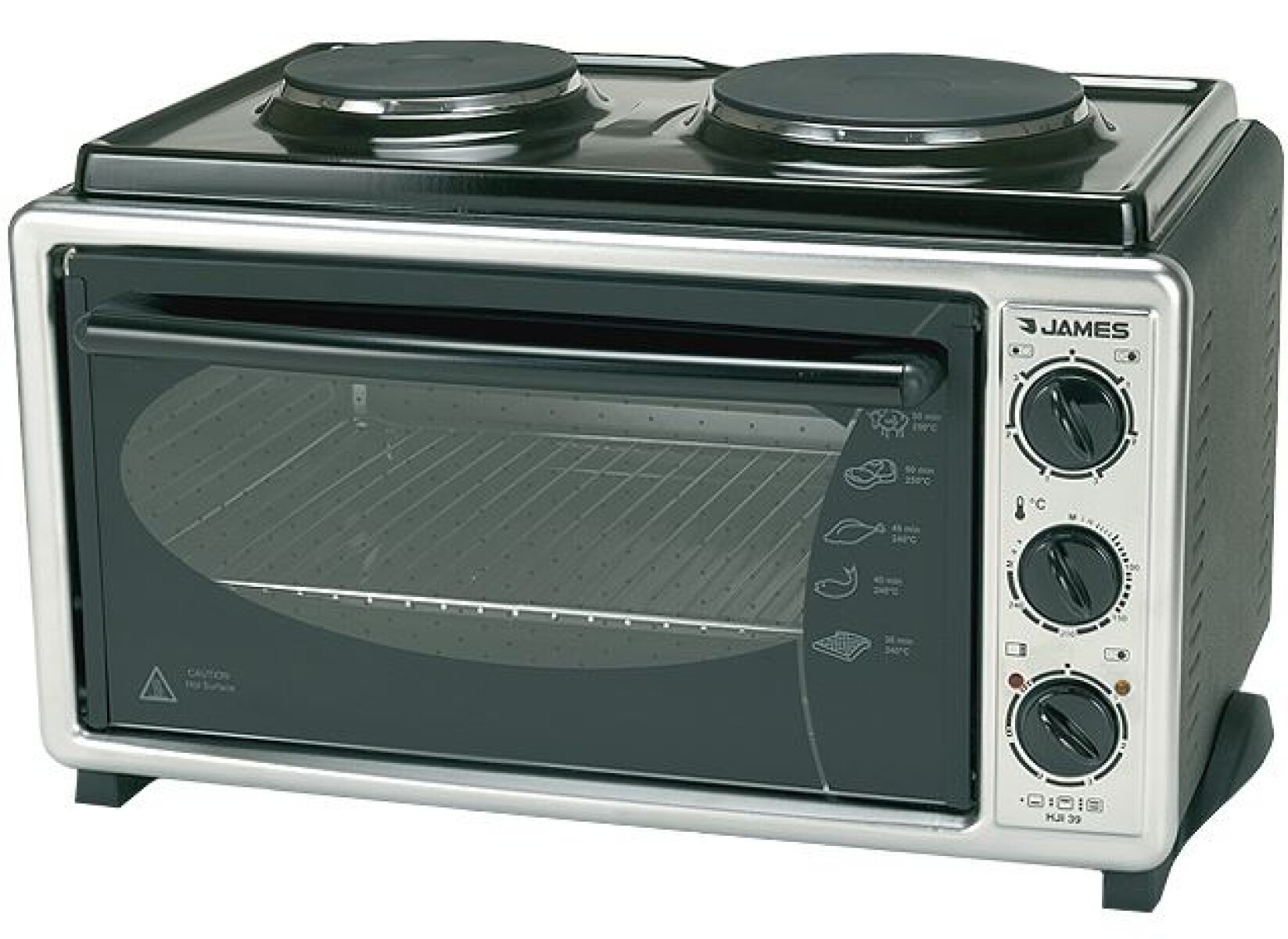 HORNO JAMES HJI 39 L HP -2 DISCOS -Simil A. Inox. 