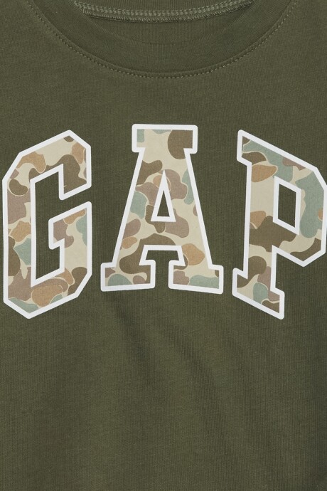Remera Logo Gap Toddler Niño Army Jacket Green