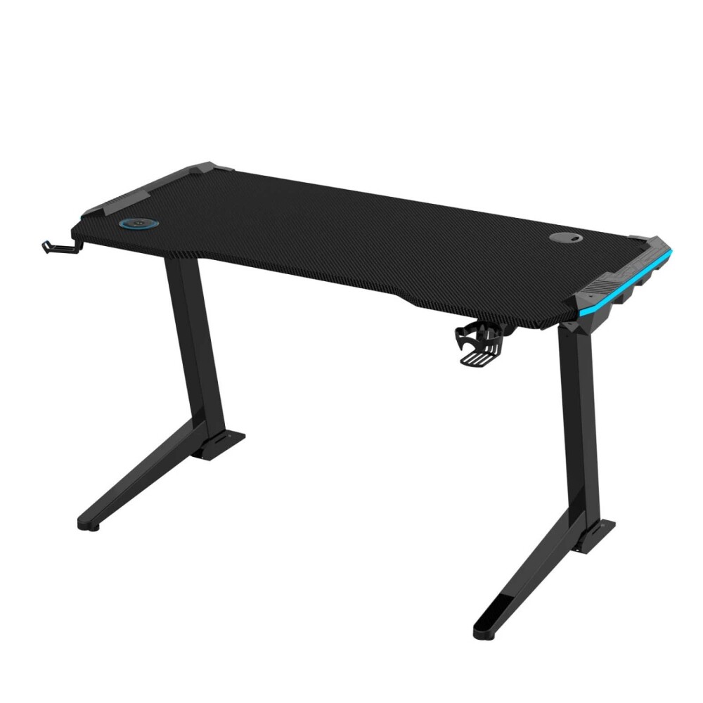 ESCRITORIO GAMER REGULABLE METAL NEGRO GETX