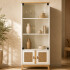 Cristalero ComboHome Rattan Estantes 2 Puertas 180cm Calidad Blanco 1