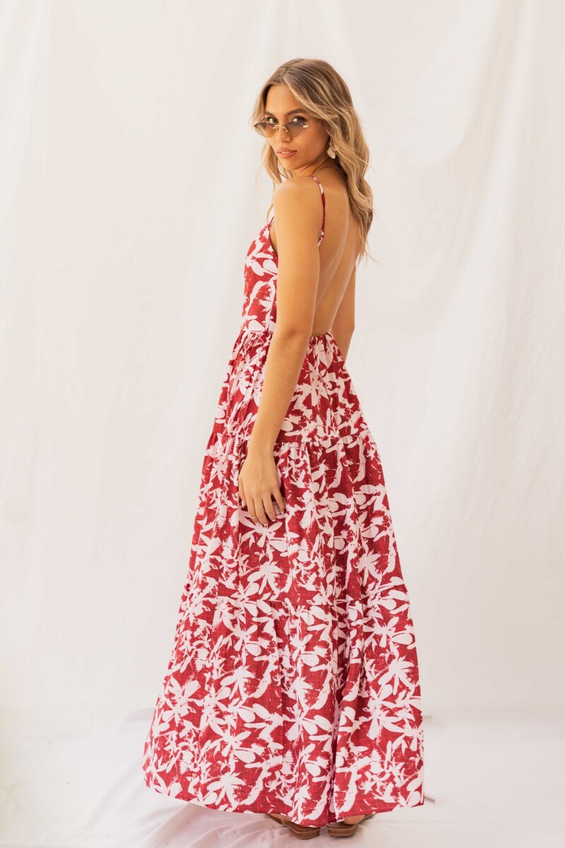 VESTIDO ANNA MAXI FLORAL CHERRY VESTIDO ANNA MAXI FLORAL CHERRY
