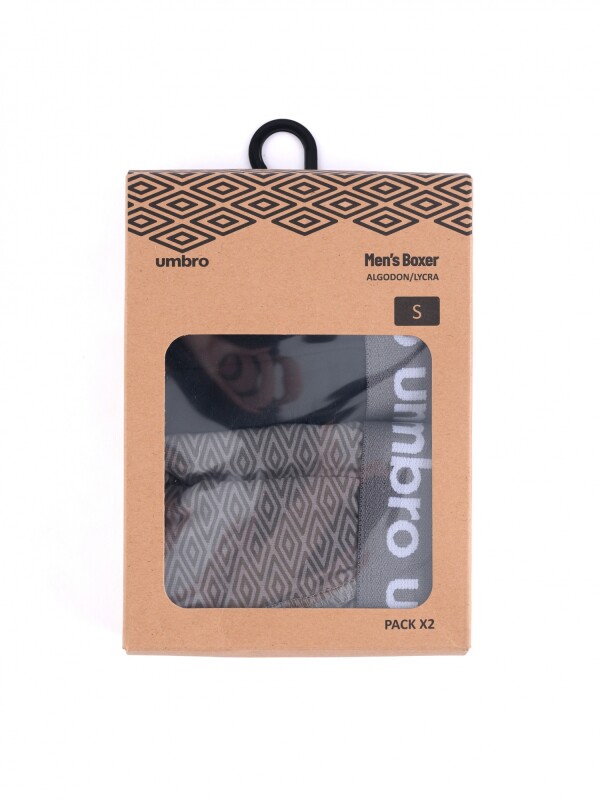 PACK X2 BOXER NEGRO Umbro Hombre 002