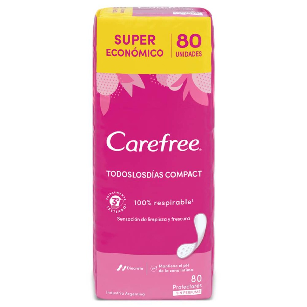 Protectores Diarios Carefree Todos Los Días Compact 80 Unidades 
