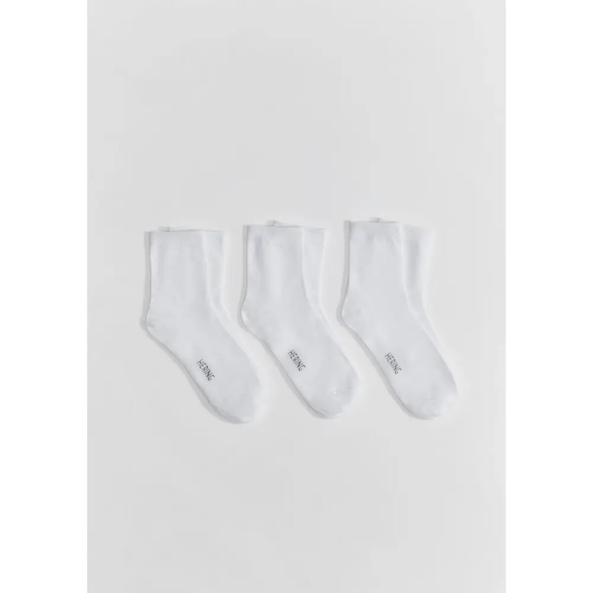 KIT COM 3 PARES MEIAS UNISSEX - BRANCO 