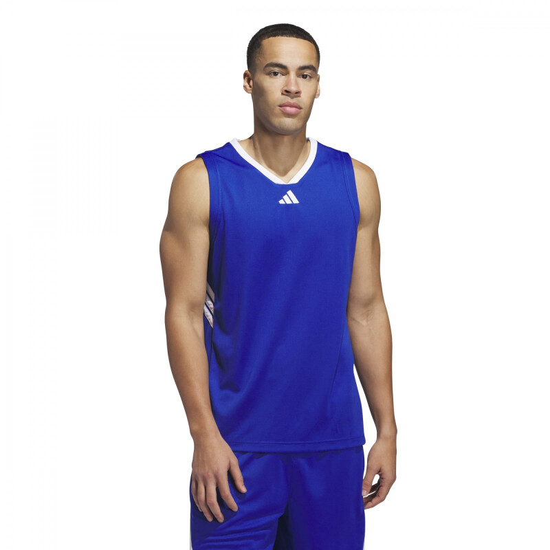 Musculosa Adidas STRIPES TANK Hombre JN4743 Azul-blanco
