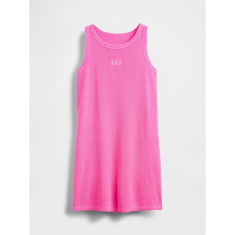 FRCH LOGO TANK DRESS STANDOUT PINK