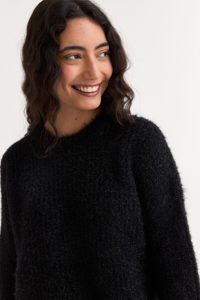 Sweater con lurex NEGRO