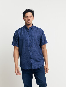 012660 CAMISA HARRINGTON LABEL Azul Osc/bla