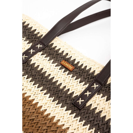 Bolso Trenzado Rayado Chocolate