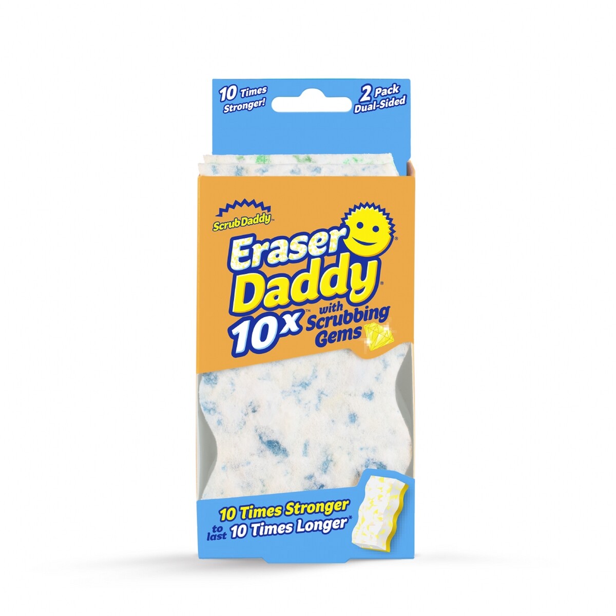 Set x2 esponjas con borrador Eraser Daddy colores surtidos 