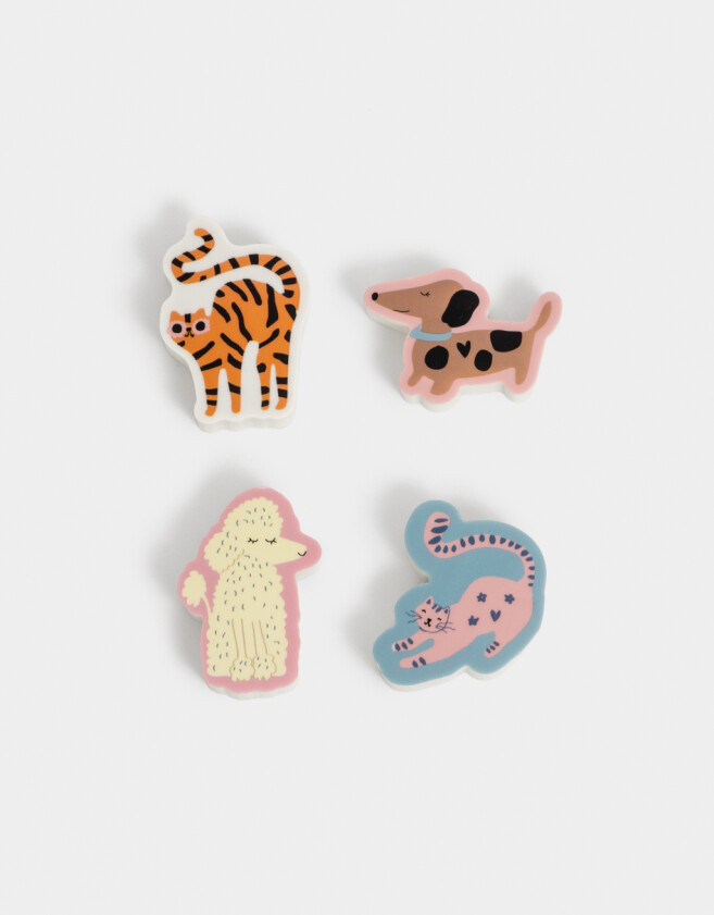 Útiles Varios Animalito Set De Gomas De Borrar De Animalitos - Combinacion Multicolor