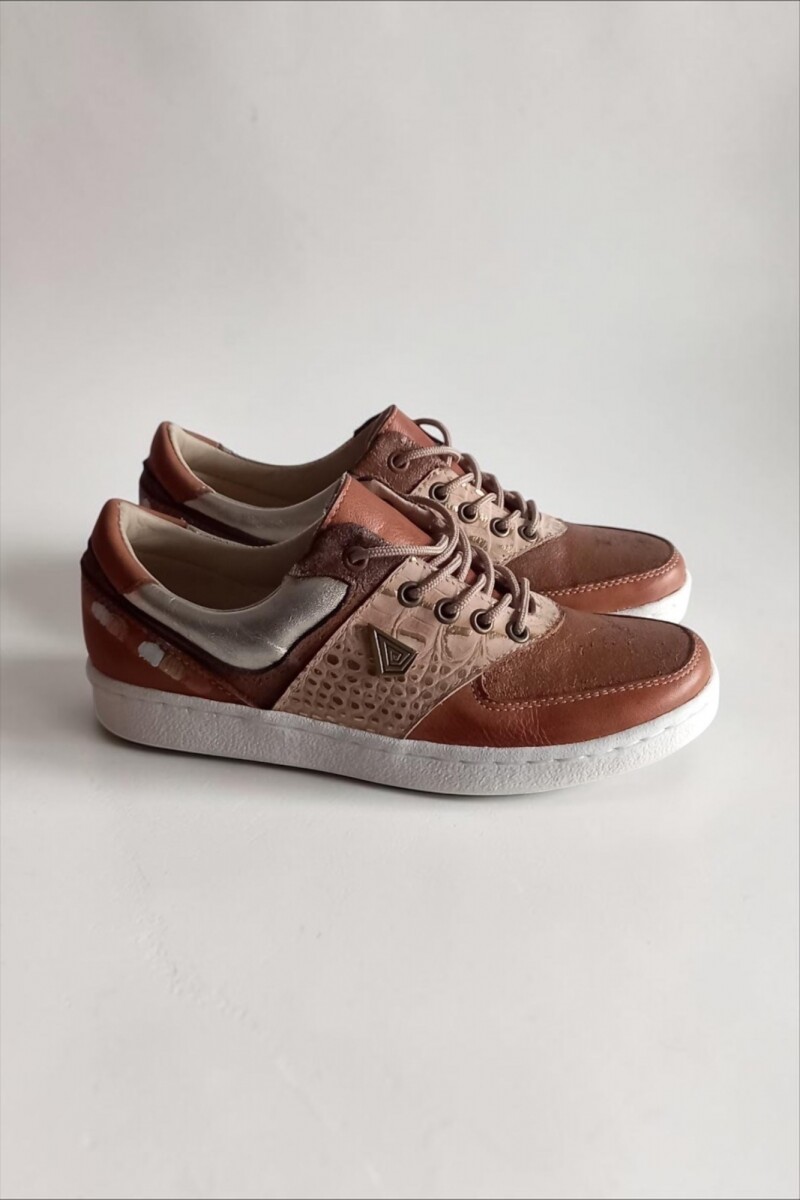 Sneakers Dakota Marrón Jaspeado Cobre Y Arte 