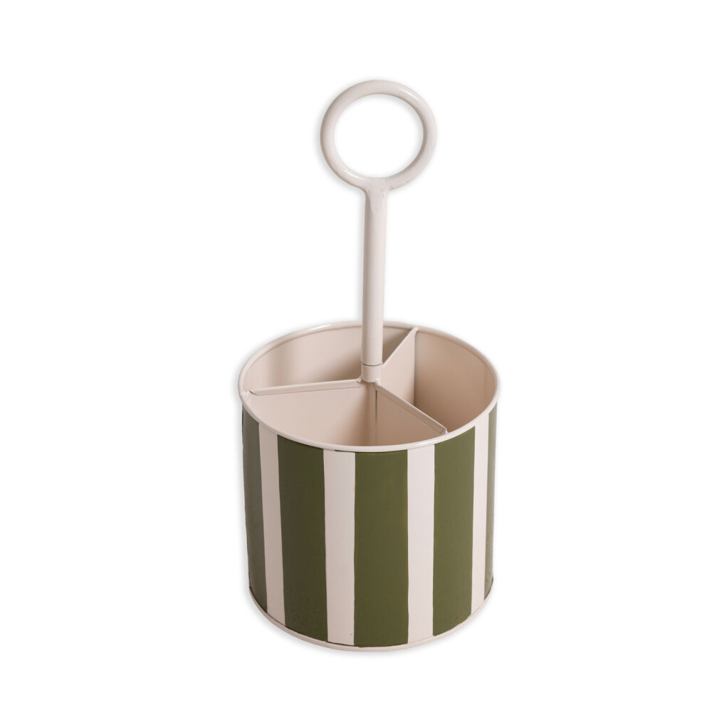 ORGANIZADOR CUBIERTOS VERDE METAL 41259