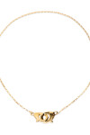 COLLAR BAÑADO EN ORO 18K CON DETALLE DE MOSQUETÓN ENTRELAZADO Colgante