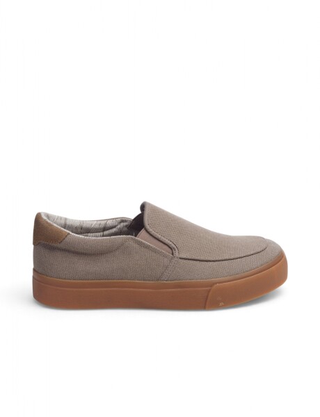 ZAPATO NAUTICO DE LONA Tostado