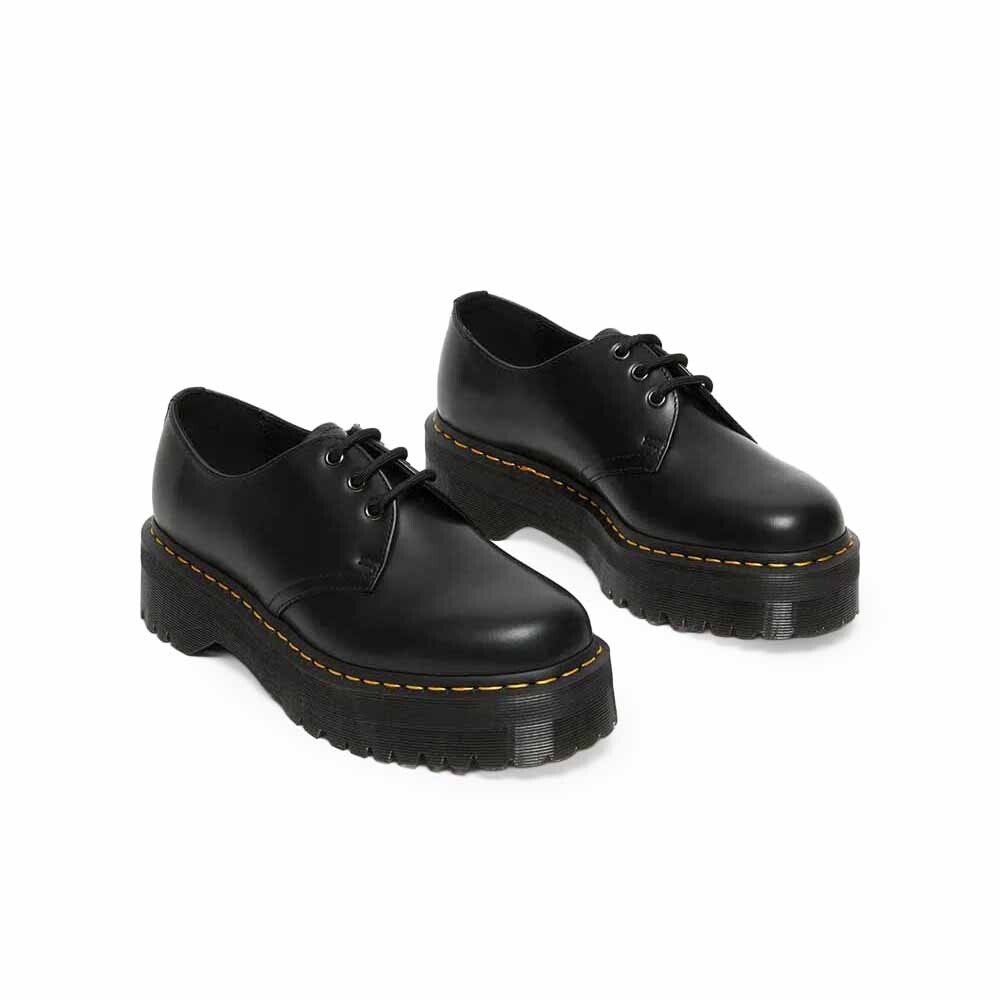 Zapatos Dr. Martens 1461 Quad Unisex Black Polished Smooth