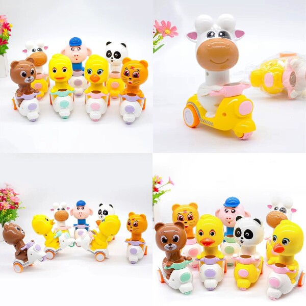 Juguete Interactivo Animales Moto A Fricción Infantil Niños Variante Modelo Vaca Lila