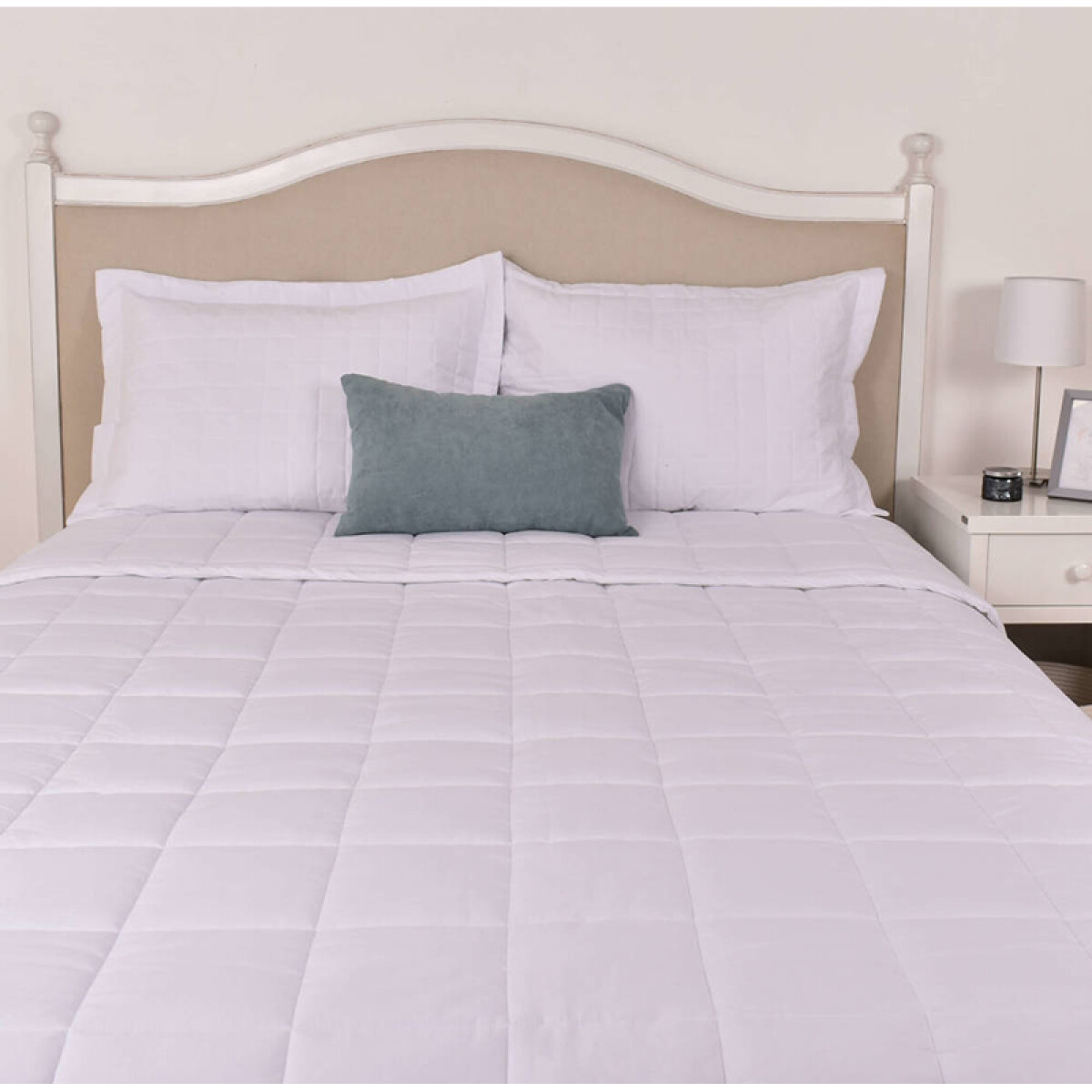 Cubre Camas 2 Plazas King Blanco 290x240 200 Hilos 