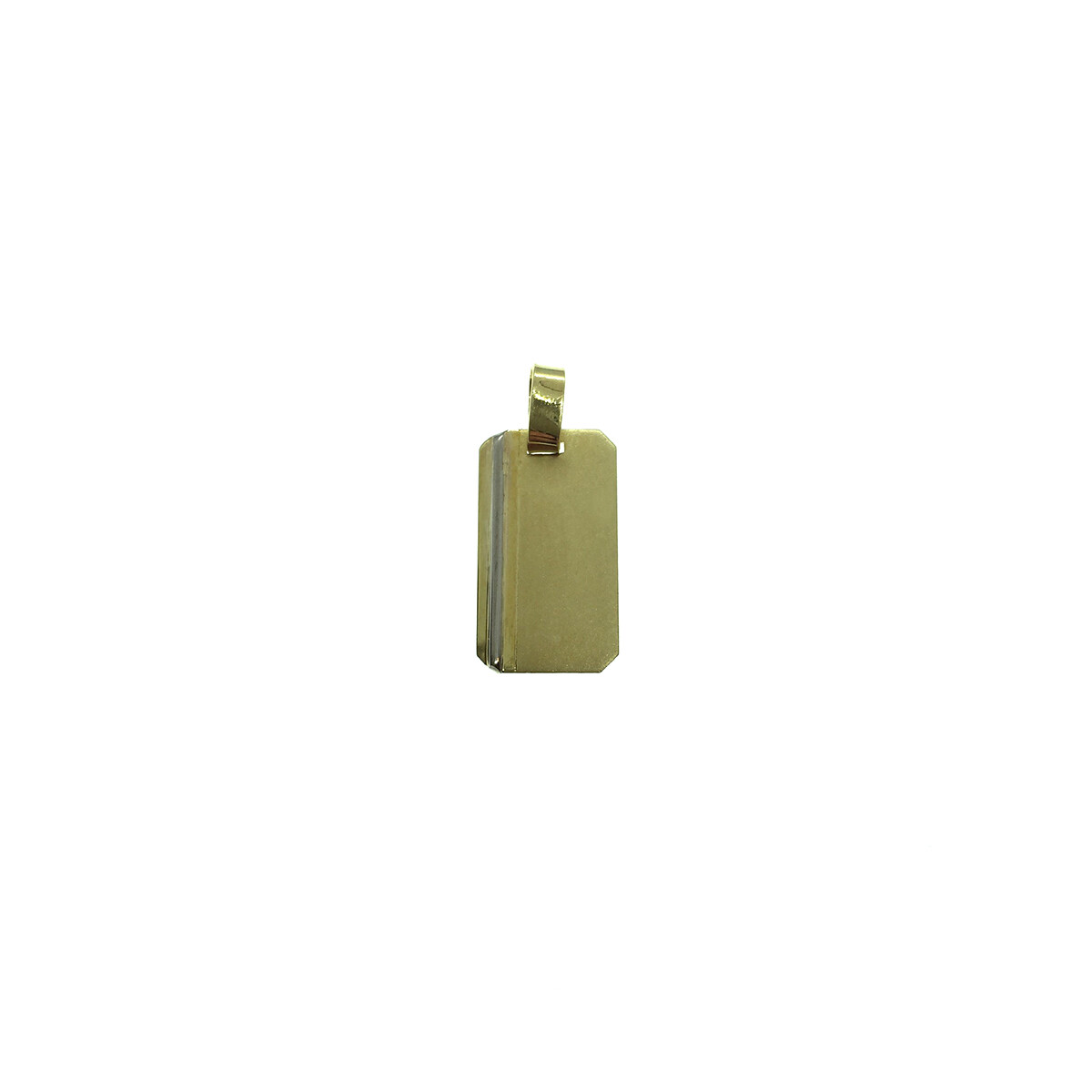 Medalla de oro amarillo 18k. "linea lateral" - incluye grabado 