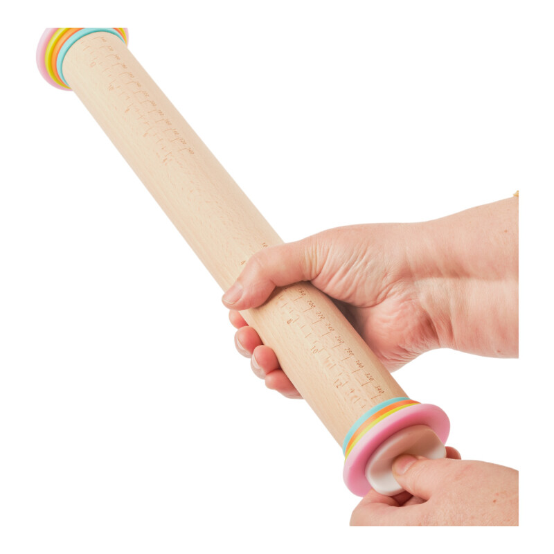 Palote Rodillo Altura Ajustable 43 cm Madera Sin Color