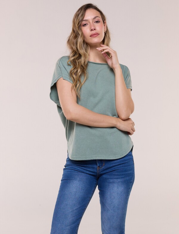 Remera De Algodón Dolman VERDE