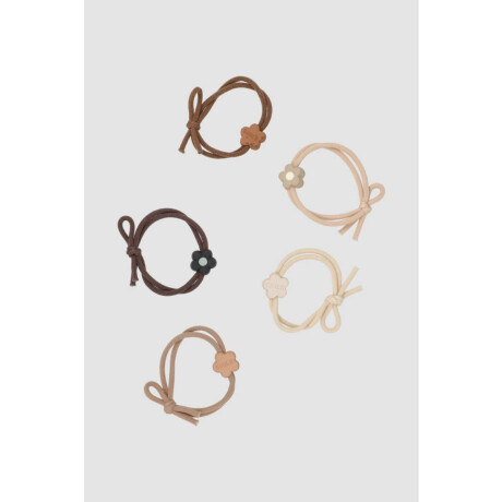 Pack x5 gomitas flor Beige