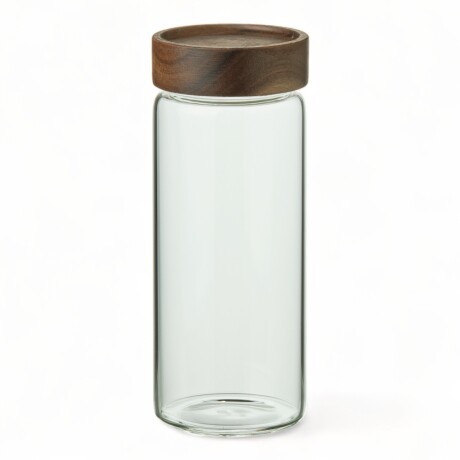 Recipiente Borosilicato Tapa De Madera 800 Ml Sin Color