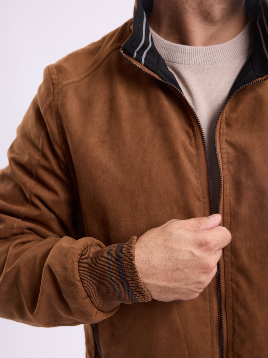 Campera reversible suede - camel 