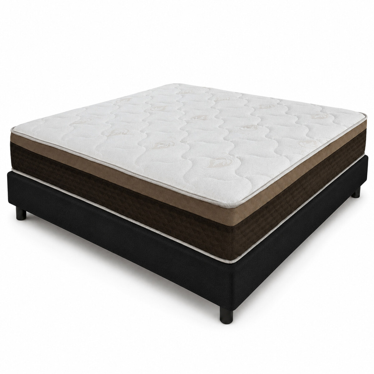 Sommier con Resortes Pocket Espuma Alta Densidad y Eurotop Soporte 130 Kg - 2 Plazas 138 cm de Ancho 