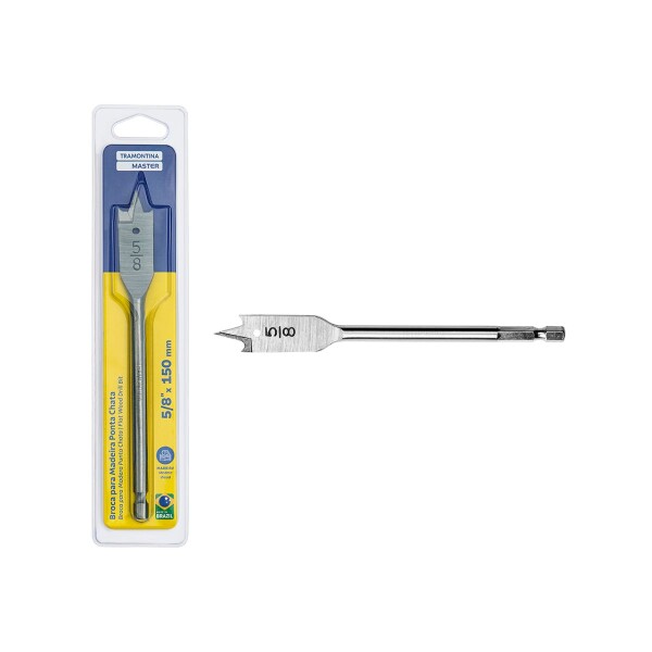 MECHA CHATA PARA MADERA 5/8" TRAMONTINA Mecha Chata Para Madera 5/8" Tramontina