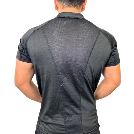 Remera polo manga corta- Aventureros Negro