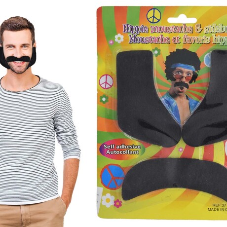 BIGOTE Y PATILLA HIPPIE BIGOTE Y PATILLA HIPPIE