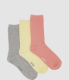 Pack de tres medias lisas. de algodón. en varios colores sur Variante 43