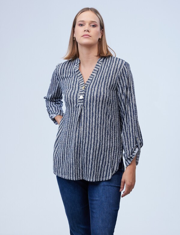 Blusa Casual AZUL/MULTI