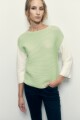 Color block sweater verde manzana