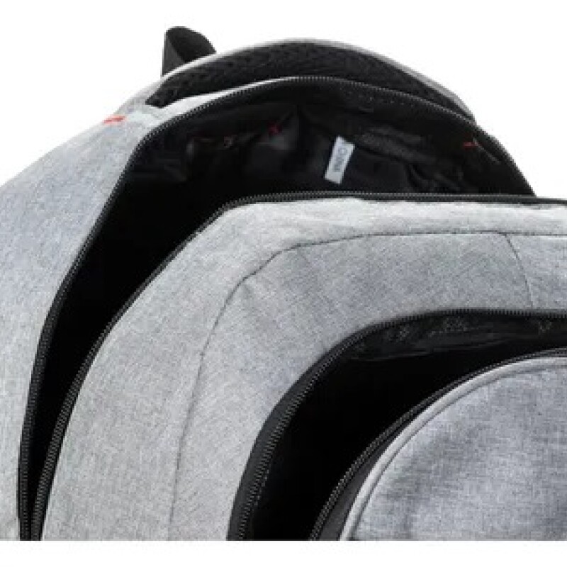 Mochila Liceal Urbana 3 Cierres GRIS