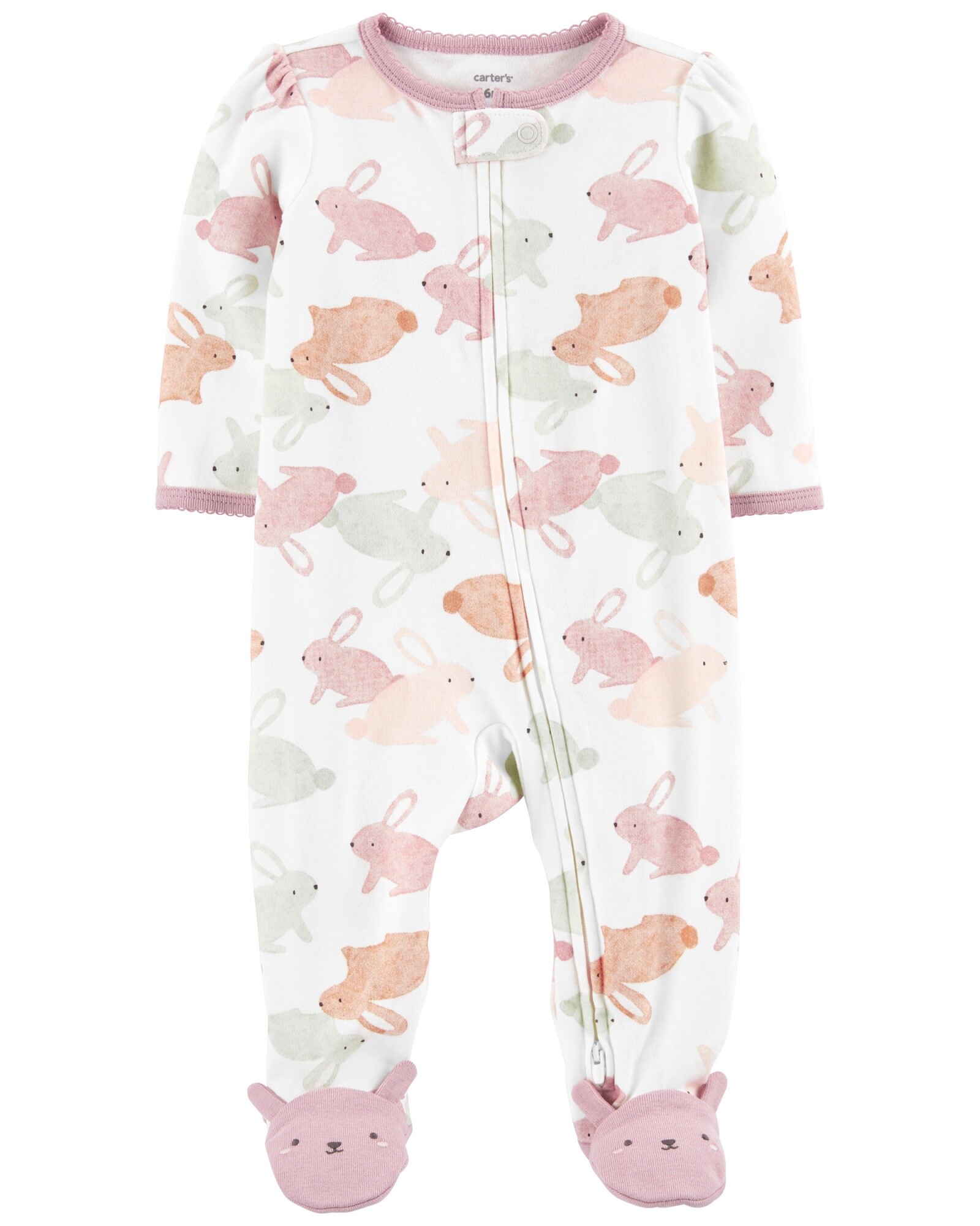 Pijama con Pie Diseño Conejos de Algodón 0