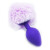 Plug Anal Pompón Conejita Consolador Estimulador Talle S Variante Color Lila Violeta