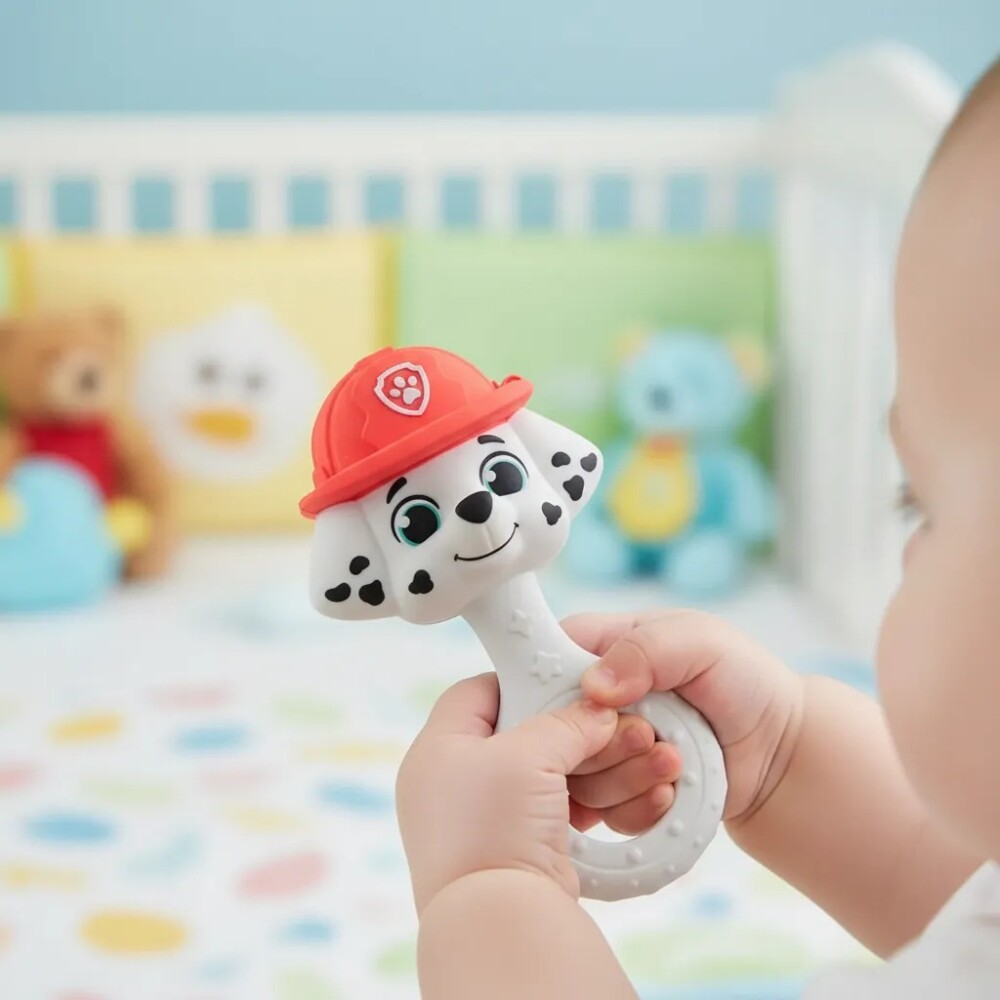 Mordillo sonajero natural personajes paw patrol marshall