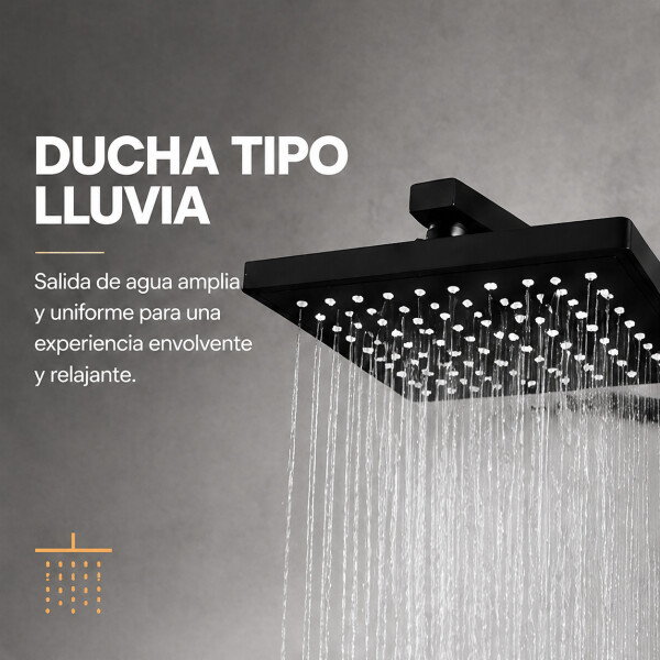 Barral Ducha Negro Mate Con Monocomando Bañera Duchero Barral Ducha Negro Mate Con Monocomando Bañera Duchero