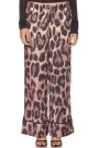 ALL OUT SATIN LEOPARD PANT Marron