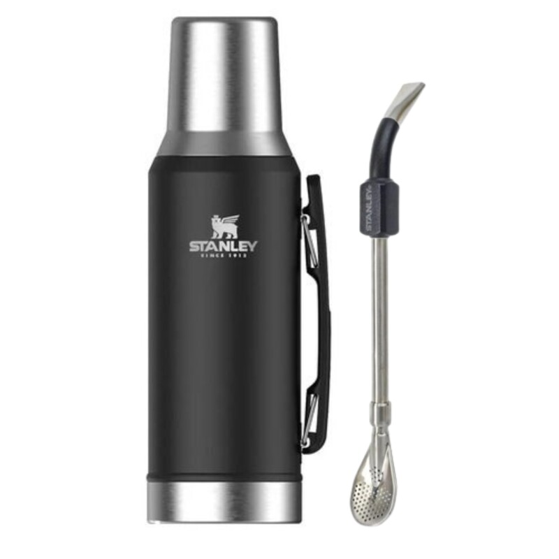 Set Stanley Termo tapa mate 2en1 1,2ml + Bombilla Negro