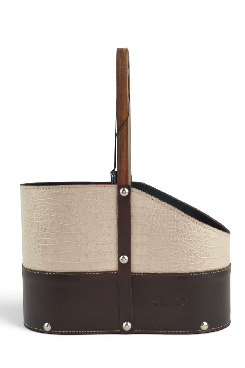 Matera de Cuero Legítimo con Estructura Integral de Madera croco 3