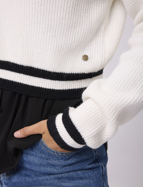 Sweater preppy blanco