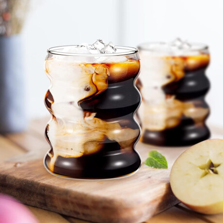 Vaso Rings de 350Ml para Agua Refresco Bebidas en Vidrio Transparente