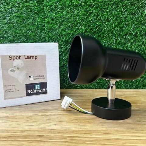 [OUTLET] Aplique Spot de Hierro para Lámpara E27 hasta 100W Color Negro Rimontti [OUTLET] Aplique Spot de Hierro para Lámpara E27 hasta 100W Color Negro Rimontti