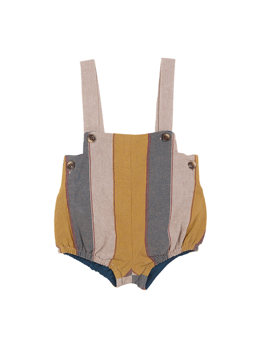 Pantalon Corto De Rayas Petroleo